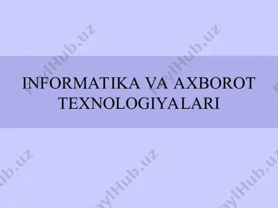 kompyuter tarmoqlari — PPT