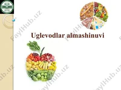 uglevodlar almashinuvi — PPTX