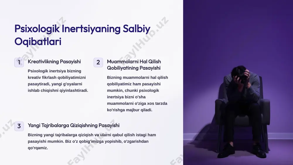 jarayoni g'oyalarni to'plash bir guruh odamlarni birlashtirib, ularni muayyan masala yoki muammoni hal qilish uchun birgalikda g'oyalar ishlab chiqishga undaymiz. analogiyalarni topish analogiyalarni izlab, ularni muammoni hal qilish uchun ishlatamiz. bu bizga yangi nuqtai nazardan qarash imkonini beradi. echimlarni ishlab chiqish analogiyalarni qo'llash orqali olingan g'oyalarni tahlil qilib, ularni muammoni hal qilish uchun ishlatishga harakat qilamiz. natijalarni baholash yangi echimlarning samaradorligini baholash va ularni amalda qo'llash yo'llarini izlaymiz. sinektikadan amaliy foydalanish 1 marketing sinektika yangi marketing strategiyasini yaratish va maqsadli auditoriyani jalb qilish uchun ishlatilishi mumkin. 2 mahsulot rivoji sinektika yangi mahsulot g'oyalarini ishlab chiqish, ularning dizayni va funksiyasini yaxshilash uchun ishlatilishi mumkin. 3 muammolarni hal qilish sinektika turli xil muammolarni, masalan, biznes muammolari, shaxsiy muammolar va ijtimoiy muammolarni hal qilish uchun ishlatilishi mumkin. xulosa va tavsiyalar psixologik inertsiya bizning kreativ fikrlash qobiliyatimizga salbiy ta'sir qilishi mumkin, ammo sinektika kabi usullar bizga bu to'siqlarni engishga yordam beradi. yangi g'oyalarni izlash, …