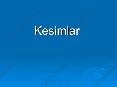 kesimlar — PPT