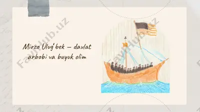 mirzo ulugʻbek — davlat arbobi va buyuk olim — PPTX