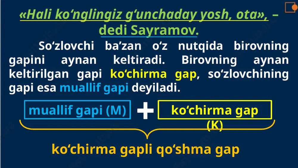 ko‘chirma gap va muallif gapi - Page 2