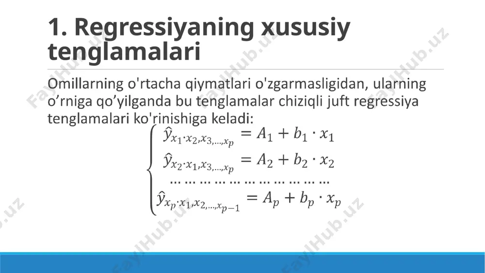 regressiyaning xususiy tenglamalari - Page 5