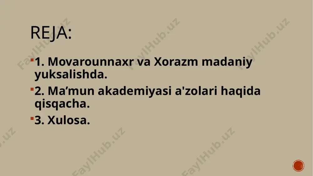 mustaqil o'rgandi. ayniqsa, u tabobat ilmining qadimgi allomalari gippokrat va galen hamda o'rta asr sharqining buyuk hakimi va mutafakkiri abu bakr ar-roziy (865-925)-ning asarlarini puxta o'rganadi. ibn sino o’n yetti yoshidayoq e’tiborli hakim va olim bo’lib yetishadi. u amir nuh ibn mansumi davolab tuzatgach, somoniylaming saroy kutubxonasidan foydalanishga ruxsat oladi. ibn sino taqdir hukmi bilan gurganch (urganch) dagi xorazm ma’mun akademiyasi olimlari qatorida ijod qiladi. u 1037-yilda vafot etadi va hamadonda dam etiladi.ibn sino 450 dan ortiq, shu jumladan tibbiyotga doir 43 ta asar yozgan. topdi.abu rayhon beruniy (973-1048) xorazmning kat shahrida tug'ilib, urganchda ta'lim olgan. xorazmshoh abul abbos ma'mun ii saroyida to'plangan olimlar bilan birgalikda ma'mun akademiyasida ijod qilgan. xorazm mahmud g'aznaviy tomonidan bosib olingach, beruniy va boshqa olimlar bilan birga g'azna shahriga olib ketiladi va umrining oxirigacha shu yerda ijod qildi. beruniy 1048-yilda g'aznada vafot etadi. beruniy astronomiya, geografiya, matematika va tarix fanlari bo'yicha 160 dan ortiq asarlar …
