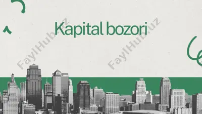 kapital bozori — PPTX