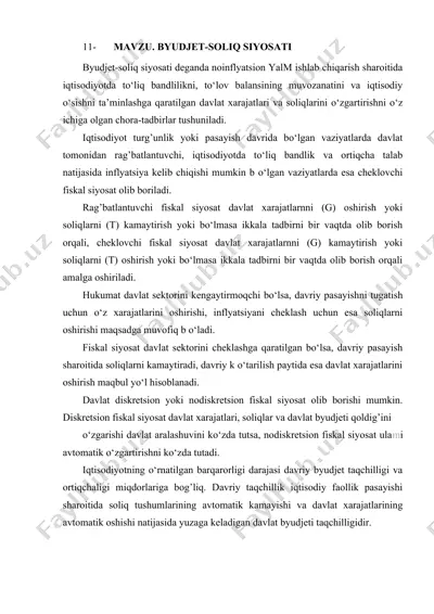 byudjet-soliq siyosati — DOC