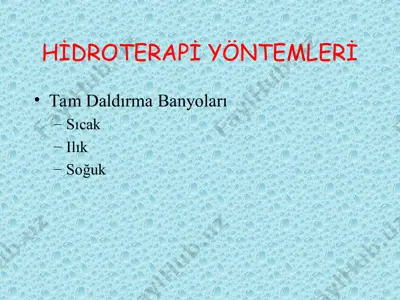 hidroterapi yöntemleri — PPT