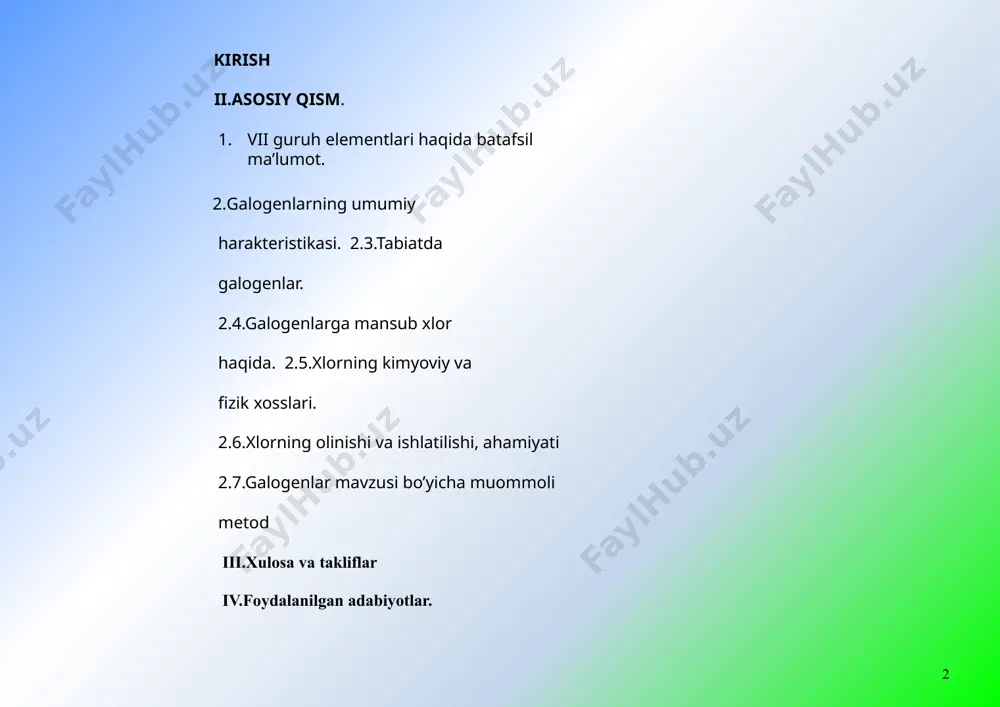 skicha aytganda, to'qqiz puldek ayon bo'lsinkim, ta'lim-tarbiya tizimini o'zgartirmasdan turib, odamlar ongini, demakki, ularning turmush tarzini ham o'zgartirish mumkin emas". yurtboshimiz ta'lim-tarbiya islohotining zarurligi va muhimligi haqida o'zining qator nutqlarida to'xtalib o'tganlar. 1997 yil 29-avgustdagi o'zbekiston respublikasi oliy majli sining ix sessiyasida yurtboshimiz so'zlagan nutqlarida shu vaqtgacha amalga oshirilgan tadbirlar talabga javob bermayotganligini, eski sho'rolar zamonidan qolgan ta'lim-tarbiya tizimiga xos mafkuraviy qarashlardan va sarqitlardan to'liq qutila olmaganligimiz, ikkinchidan, o'zgarishlar yuzaki bo'lib, ta'lim-tarbiya va 3 4 o'quv jarayonlarining tarkibini, bosqislarini bir-biri bilan uzviy bog'lash, ya'ni uzluksiz ta'lim-tarbiya tizimini tashkil qilish muammolarini yechib bermaganligi, uchinchidan, bizning amaldagi ta'lim-tarbiya tizimimiz bugungi zamonaviy, taraqqiy topgan demokratik davlatlar talablariga javob bera oimasligi... kabilar ham bu islohotni zarurligini ko'rsatdi. shu munosabat bilan yurtboshimiz "barkamol avlod — o'zbeklston taraqqiyotining poydevori" mavzusida so'zlagan nutqida ta'lim-tarbiya tizimida islohotlar o'tkazish zarurati va omillarini asoslab berdilar. hozirgi kunda respublikamizda barcha ta’lim sohalariga kata e’tibor berilmoqda. xususan kimyo sanoati va ushbu fanni …