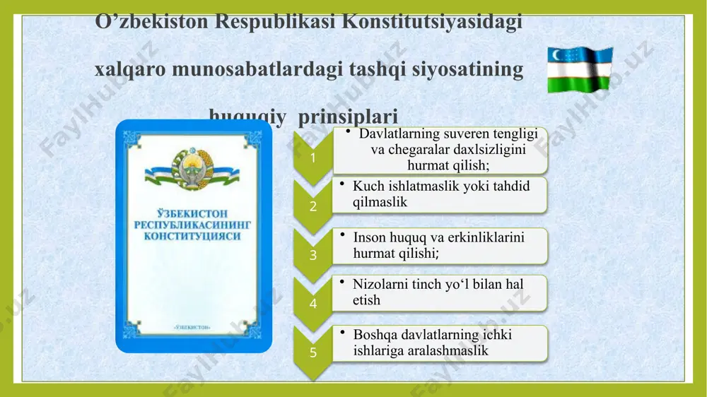 hegaralarni mustahkamlash, chegara hududlarida qurolli kuchlarni qisqartirish kabi masalalarni kelishib, hal etishga qaratildi. 2001-yil 15-iyunda shanxay sammitida tashkilotga oltinchi bo‘lib o‘zbekiston qo‘shildi, shht tuzish to‘g‘risidagi deklaratsiya e'lon qilindi. «terrorizm, separatizm va ekstremizmga qarshi kurash to‘g‘risida shanxay konvensiyasi» imzolandi. hozirgi kunda shhtdoirasida 130 dan ortiq hamkorlik loyihalari amalga oshirilmoqda. shht faoliyatida: 1. 2004 yili aksilterror guruhiga birgalikda kurash markazi tuzildi. 2. 2005 yili shhtning ishbilarmonlar kengashi o‘z faoliyatini boshladi. 3. 2006 yili banklararo assotsiyasiyasi faoliyati yo‘lga qo‘yildi. shhtning xartiyasi (nizom) 2002 yil 7 iyunda rossiyaning sankt-peterburg shahrida qabul qilindi. shhtga a’zo davlat rahbarlari. 2017-yil markaziy osiyo hamkorligi tashkiloti tashkil topgan sana 2002-yil a’zo davlatlar o‘zbekiston, qozog‘iston, qirg‘iziston , tojikiston 1994-yil 10-yanvarda toshkentda o’zbekiston bilan qozog’iston o’rtasida yagona iqtisodiy makon barpo etish to’g’risida shartnoma imzolandi. 1994-yil 30-aprelda o’zbekiston, qozog’iston va qirg’iziston o’rtasida yagona iqtisodiy makon barpo etish to’g’risida shartnomaga tojikiston respublikasining qo’shilishi to’g’risida protokol, mintaqaviy integratsiyani yanada chuqurlashtirish to’g’risida 4 davlat rahbarlarining …
