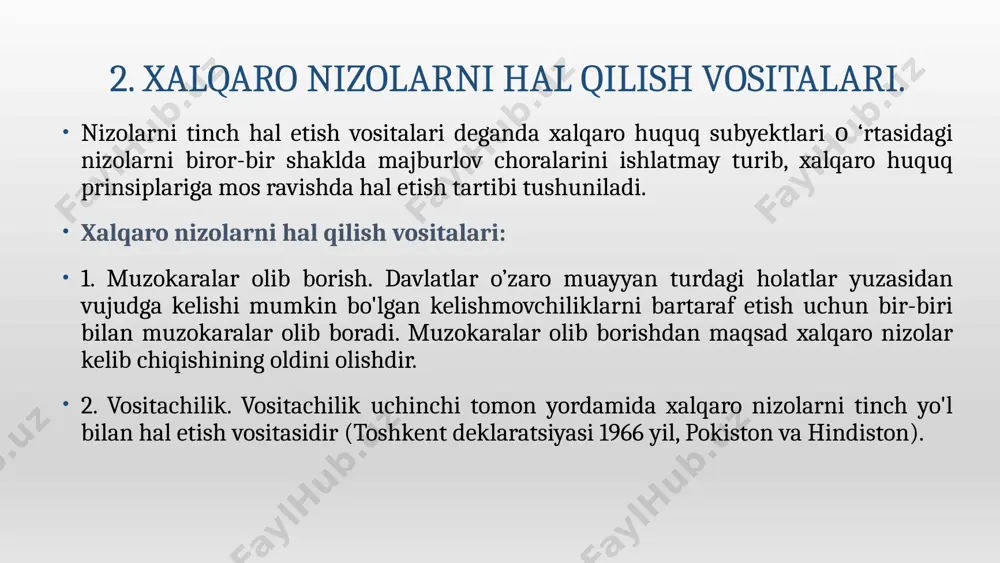 xalqaro nizolarni tinch yo'l bilan hal qilish - Page 4