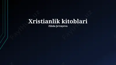 xristianlik kitoblari — PPTX