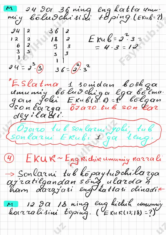 ekuk va ekub tushunchasi - Page 2