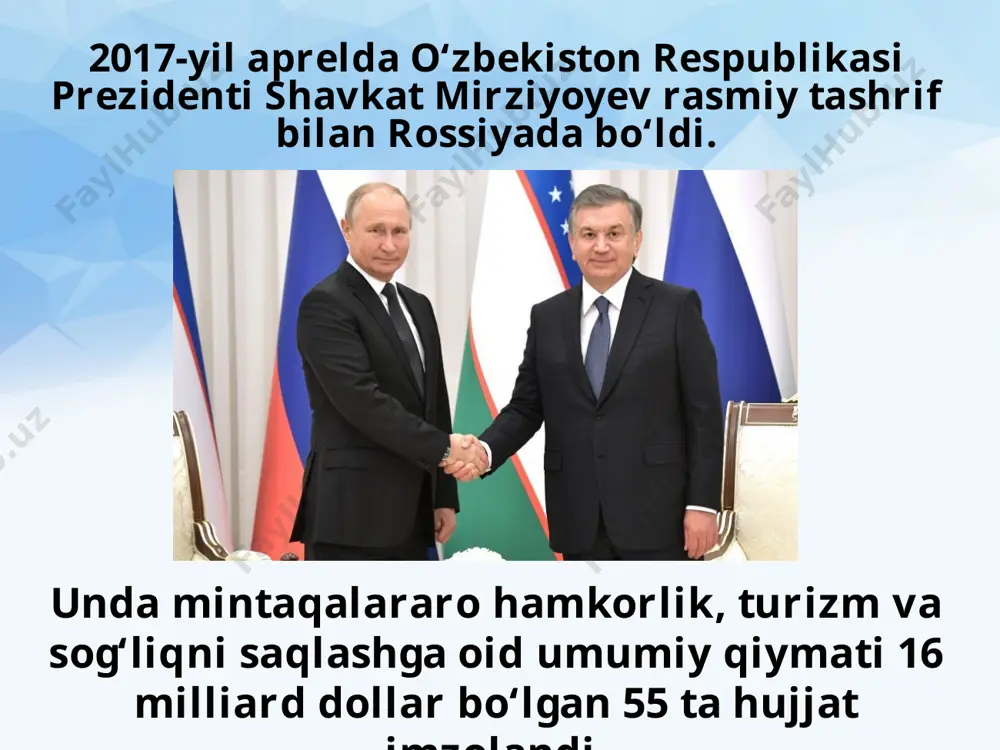 o‘zbekiston respublikasining rossiya, xitoy va aqsh bilan o‘zaro munosabatlari 11- sinf - Page 5