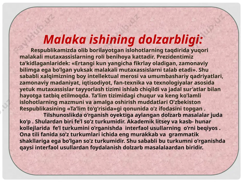 kasb-hunar kollejlarida fe’l so’z turkumini o’rganishda interfaol usullardan foydalanish - Page 4