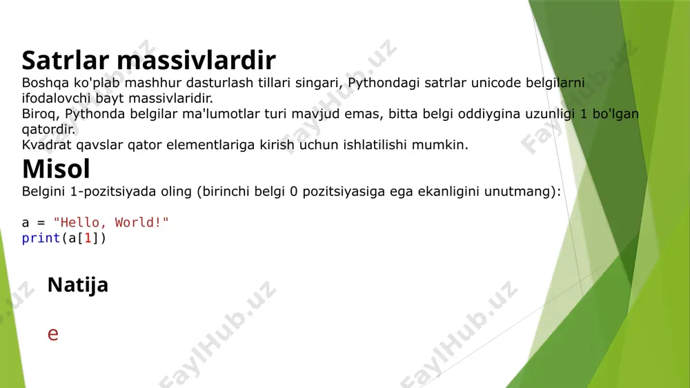 satrlar bilan ishlash - Page 4