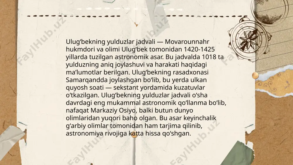 ulug'bekning ilm-ma‘rifat sohalaridagi xizmatlari va ta'lim tarbiya tizimi - Page 5