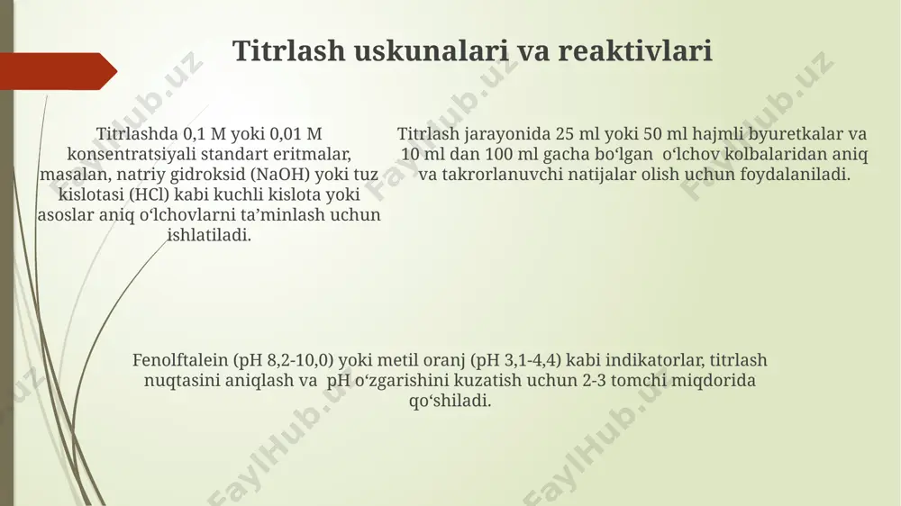 kislota asosli titrlashning amaliy jihatlari - Page 5