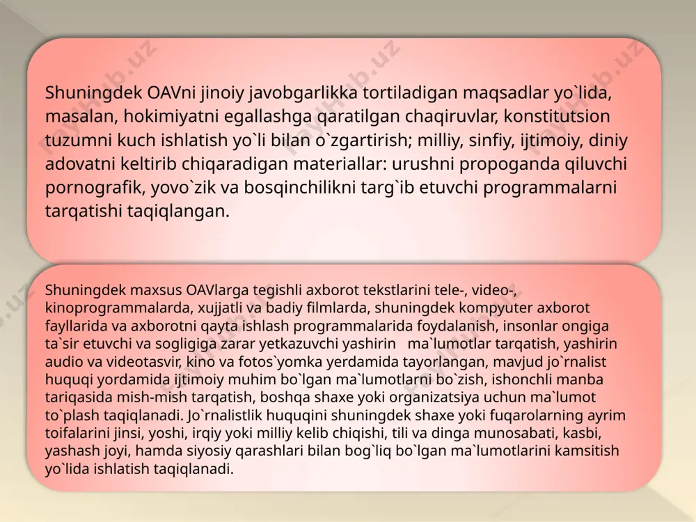 o’zbekiston respublikasi ommaviy axborot vositalari - Page 5