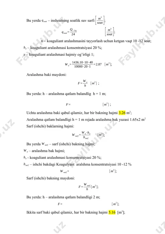 koagulyant bo’limlarining hisobi - Page 2