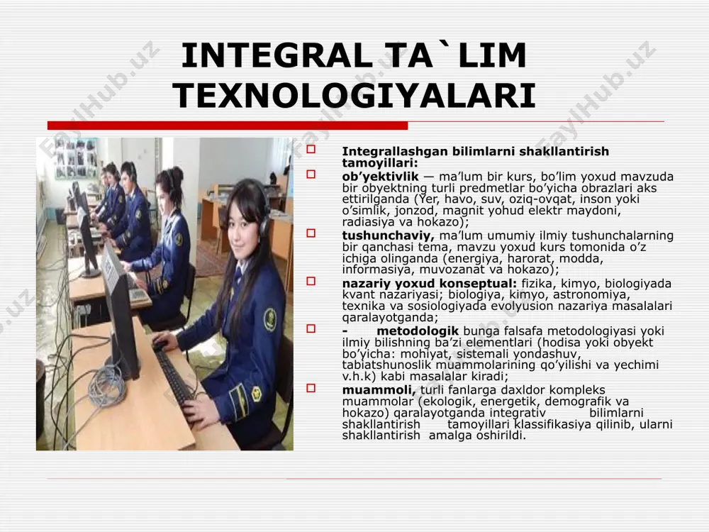 i. т., 2004 8.0'.k. tolipov, m.usmonboeva. pedagogik texnologiyalarning tadbiqiy asoslari. т., 2006 13. b.xo'jaev, sh.olimov yangi pedagogik texnologiyalar. в.,2004 14. n.saidaxmedov yangi pedagogik texnologiyalar.t., moliya. 2003 15. n.saidaxmedov pedagogik mahorat va pedagogik texnologiya. т., 2001 image1.jpeg image2.jpeg image3.jpeg image4.jpeg image5.jpeg image6.jpeg