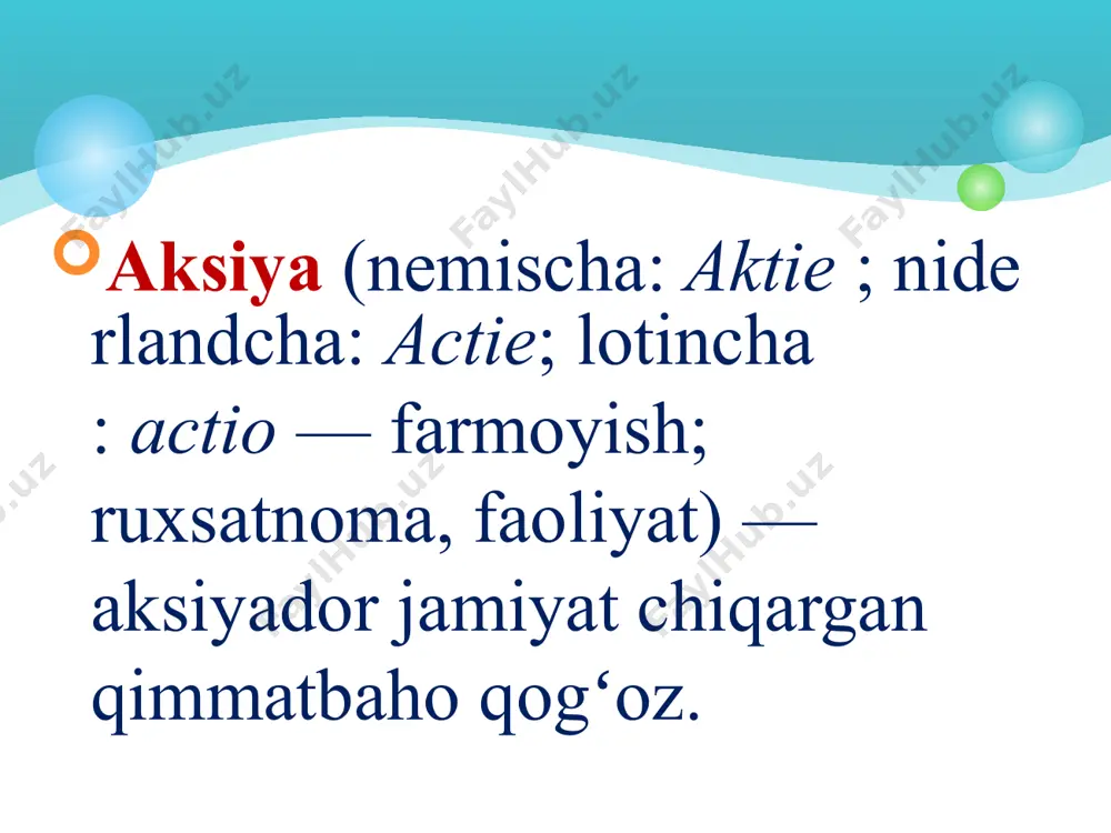 aksiyalar bozori va uning qo‘llanilish xususiyatlari - Page 4