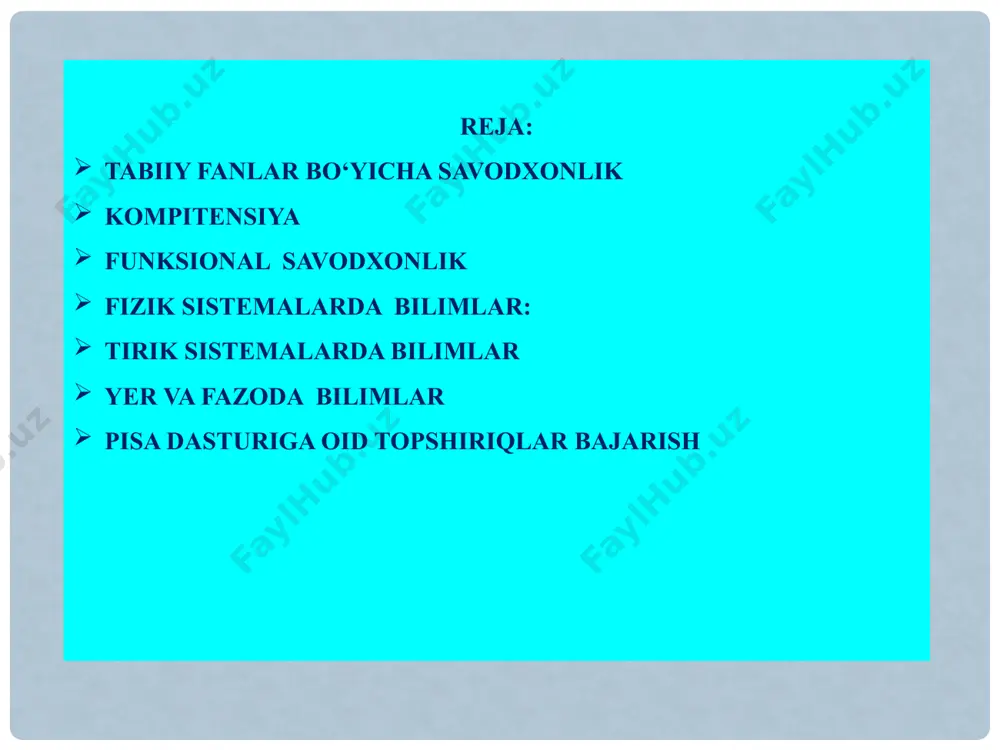 aholining savodxonligi muammosi xalqaro miqyosda o'rganilishi boshlangan. yunesko ning 1958-yildagi x sessiyasida "matnlarni tushungan holda o'qiy oladigan va kundalik hayotining qisqa bayonini yoza oladigan odamgina savodli, faqat o'qish ko'nikmasiga ega bo'lgan odam esa yarim-savodli", deb hisoblash tavsiya etildi. jamiyatning ijtimoiy-iqtisodiy taraqqiyoti 70-yillariga kelib, "savodxonlik" tushunchasi kengayishini taqozo etdi. 1965-yilda tehronda bo'lib o'tgan butunjahon ta'lim vazirlari kongressida "funksional savodxonlik" atamasidan foydalanish taklif qilindi hamda unga "insonning munosabatlarga kirishish, tashqi muhitga moslashish va unda faoliyat yuritish qobiliyati" kabi ta'rif berildi. funksional savodxonlikka berilgan ta'riflar va bildirilgan fikrlar jamiyat rivojlanishi bilan takomillashib borgan. funksional savodxonlik insonning hayotiy ehtiyojlarni ta'minlash maqsadida fundamental bilimlarni o'zlashtirish va qo'llay olish ko'nikmalari negizida shakllanadigan qobiliyat bo'lib, shakllanishi uchun maqsad, mazmun va natijaviylik komponentlari, muhit hamda rivojlanish ehtiyoji katta ahamiyat kasb etadi. umumiy tahlillar natijasi sifatida "insonning funksional savodxonligi u yashayotgan zamon va makon bilan bog'liq bo'lib, tez o'zgarayotgan dunyoda moslashish, doimiy ravishda rivojlanish va unda munosib faoliyat yuritish …