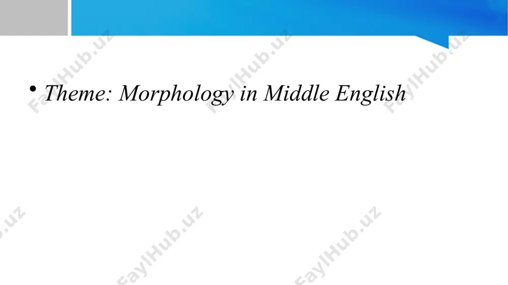 english morphology in middle english - Page 2