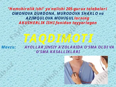 hamshiralik ishi — PPTX