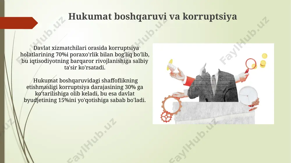 30% kamligi va tibbiy asbob-uskunalarning eskirib qolishi, aholi sog'lig'i uchun jiddiy xavf tug'dirmoqda, o'lim darajasini oshirishi mumkin. ekologik muammolar o'rmonlarning kesilishi tufayli yiliga 15 million gektardan ortiq yashil maydon yo'qoladi, bu esa karbon emissiyasi va biologik xilma-xillikning kamayishiga olib keladi. dunyo bo'yicha 1 milliarddan ortiq odam toza suvga kirish imkoniyatidan mahrum, bu suv tanqisligi va atrof-muhit ifloslanishiga olib keladi. migratsiya va demografik o'zgarishlar demografik piramida tahlili shuni ko'rsatdiki, 65 yoshdan oshgan aholining ulushi 10 yil ichida 5% dan 8% gacha oshdi, bu esa pensiya tizimiga katta bosim o'tkazmoqda. migratsiya oqimi natijasida shahar aholisi soni 2020-yildan 2023-yilgacha 15% ga oshdi, bu esa infratuzilma va ijtimoiy xizmatlarga bo'lgan talabni keskin oshirdi. e'tiboringiz uchun rahmat @taqdimot_robot image1.jpg image2.jpg image3.jpg image4.jpg image5.jpg image6.jpg image7.jpg image8.jpg image9.jpg image10.jpg image11.jpg image12.jpg