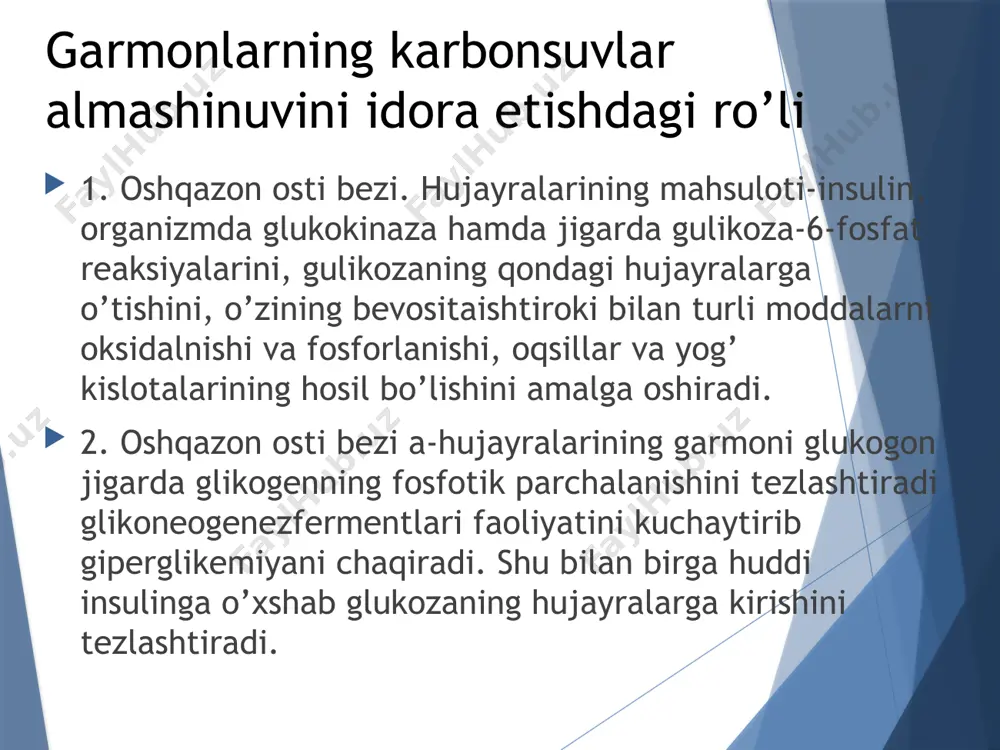 uglevodlar almashinuvi boshqarilishining buzilishlari - Page 5