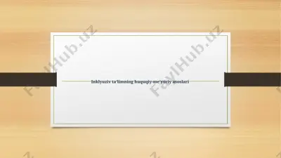 inklyuziv ta’limning huquqiy-me’yoriy asoslari — PPTX