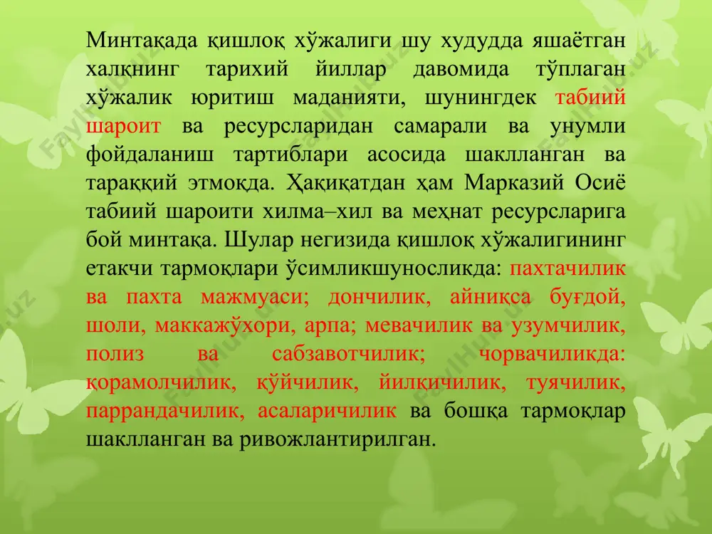 markaziy osiyo qishloq xo‘jaligi - Page 5