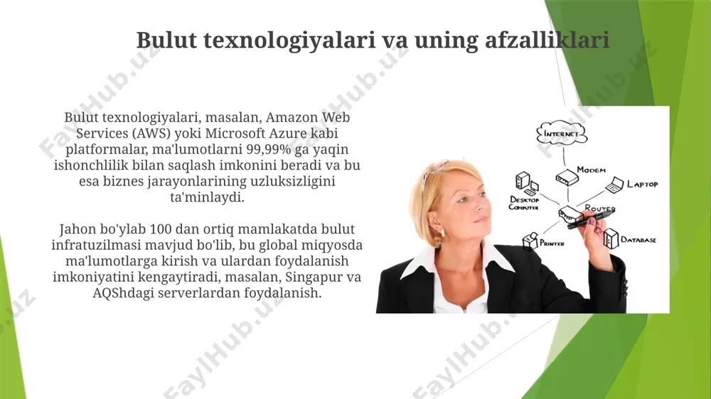 ma'lumot oqimini ta'minlaydi. ovozli axborot va uning xususiyatlari ovozli axborotni tahlil qilishda, 5000 dan ortiq so'zdan iborat nutqlarni avtomatik tarjima qilish texnologiyalari 90% aniqlik bilan natija beradi, ammo bu aniqlik fon shovqinlariga bog'liq. ovozli axborotni raqamli formatga o'tkazish jarayoni (masalan, mp3, wav) uning hajmini 10-100 mb gacha kamaytirish imkonini beradi, bu esa saqlash va uzatishni osonlashtiradi, masalan, toshkentdagi serverdan samarqandga. zamonaviy axborot texnologiyalari va kelajak kvant kompyuterlari kabi yangi texnologiyalar 50 yildan keyin esa, malumotlarni qayta ishlash tezligini milliard marta oshirib, tibbiyot, kosmik tadqiqotlar va boshqa sohalarda inqilob qilishi mumkin, masalan, toshkentda joylashgan ilmiy markazlar uchun ham. zamonaviy axborot texnologiyalari, xususan sun'iy intellektning rivojlanishi 2040 yilga kelib dunyo iqtisodiyotini 15 trillion dollarga oshirishi kutilmoqda, bu esa silicon valley va shanxay kabi texnologiya markazlarining o'sishini tezlashtiradi. axborot texnologiyalari tushunchasi 2000-yillardan boshlab, mobil texnologiyalar va bulutli hisoblashning rivojlanishi tufayli, axborot texnologiyalari sohasida 10 dan ortiq yangi kasblar paydo bo'ldi va bu raqam …