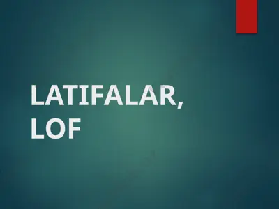 latifalar, lof — PPTX