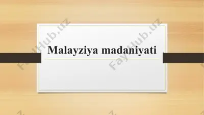malayziya madaniyati — PPTX