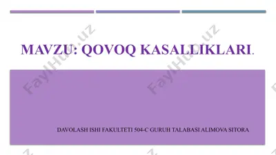 qovoqkasalliklari — PPTX