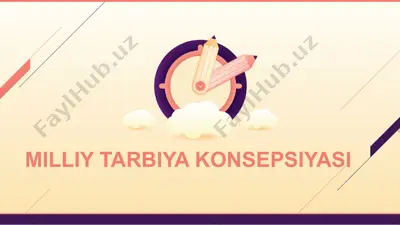 milliy tarbiya konsepsiyasi — PPTX