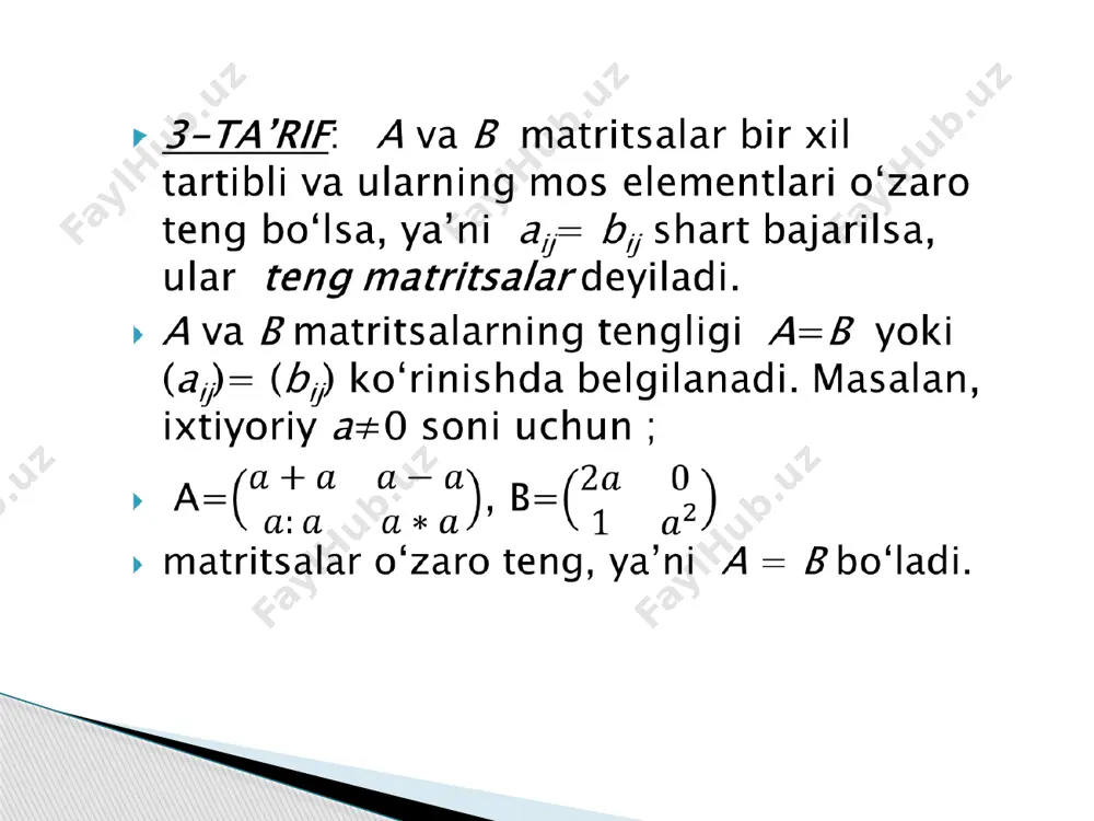 matritsa tushunchasi va asosiy turlari - Page 5