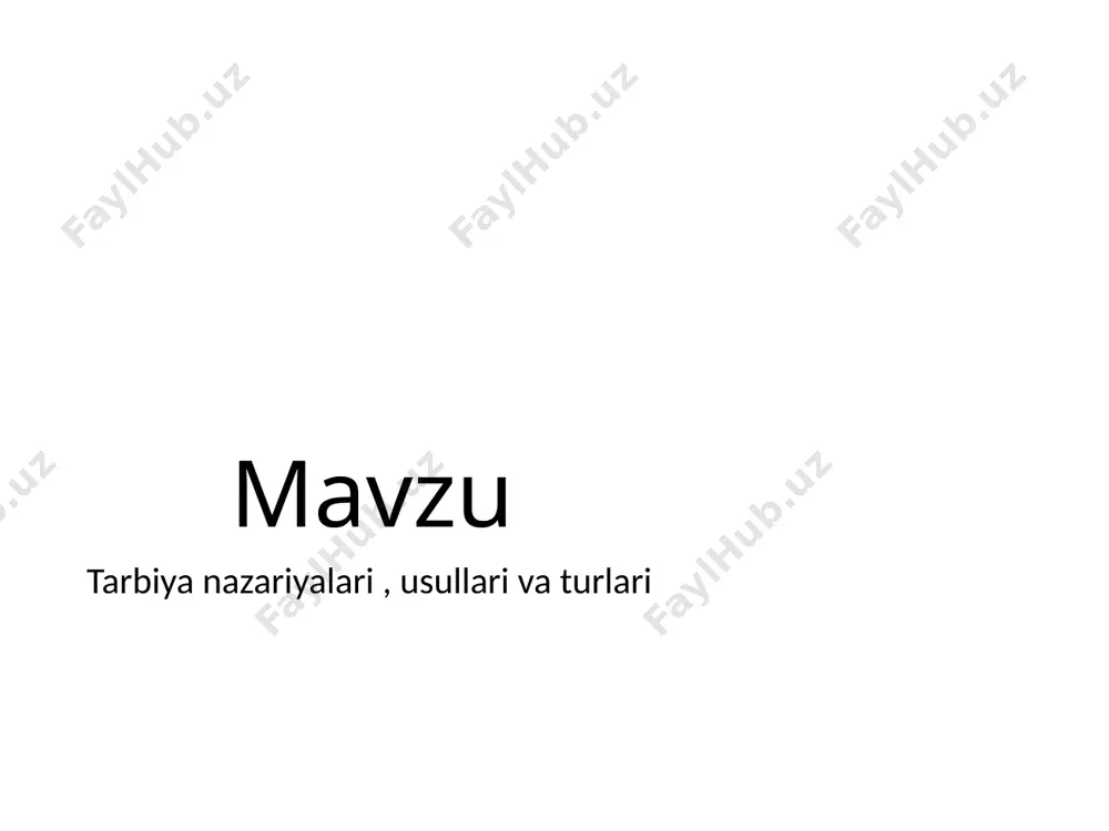 ishda muhim o’rin tutadi. chunki yoshlik yillarida insonda odob tizimi yuqori darajada ta'sirchan hamda beqaror bo’ladi. shu bois tarbiya muvaffaqiyati ayni o’quvchilik yillarida shaxsga to’g’ri tarbiya berish lozimligini taqozo etadi. tarbiya jarayonining yana bir muhim xususiyati uning uzluksizligi sanaladi. tarbiya jarayonining yana bir muhim xususiyati uning uzluksizligi sanaladi. tarbiya jarayoni o’quvchilar va o’qituvchining birgalikdagi uzluksiz, tizimli harakatlari jarayonidir. o’quvchilarda ijobiy sifatlarni qaror toptirishda yagona maqsad sari yo’naltirilgan, bir-birini to’ldiruvchi, boyitib boruvchi, takomillashtiruvchi tarbiyani tashkil etish alohida ahamiyat kasb etadi. shu bois, oila, ta'lim muassasalari va jamoatchilik hamkorligida tashkil etilayotgan tarbiyaviy tadbirlarni uzluksiz o’tkazilishiga erishish maqsadga muvofiqdir. tarbiya metodi, usuli va vositasi tushunchalariga ta’rif bering. tarbiya metodlarini tasniflashga doir yondashuvlarni izohlang. shaxs ongini shakllantirish metodlari haqida gapirib bering. faoliyatni tashkil etish va ijtimouy xulq-atvor tajribalarini shakllantirish metodlarini misollar asosida tushuntiring. faoliyatni rag‘batlash va motivatsiyalash metodlarini qo‘shimcha manbalardan o‘qib to‘ldiring. mustaqil o`zlashtirish uchun adabiyotlar: 1. xodjaev b.x. umumiy pedagogika nazariyasi va amaliyoti. …