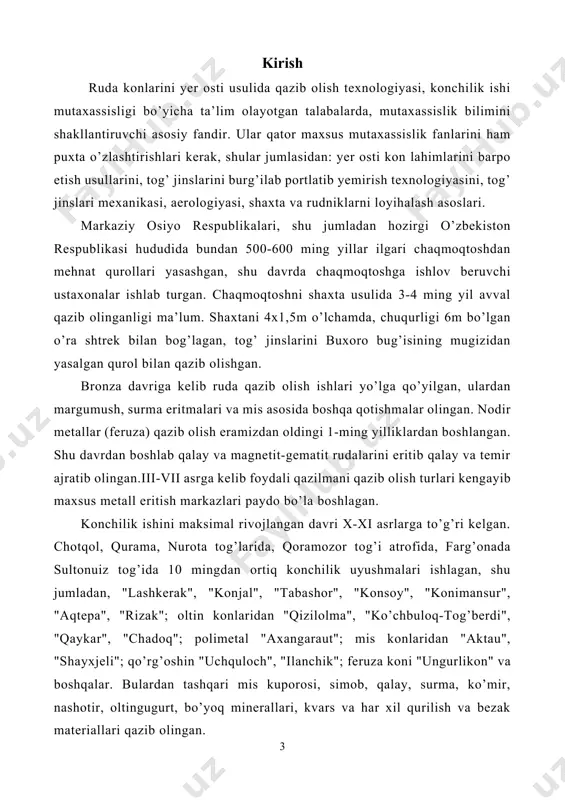 , kameralararo va panellararo seliklarga bo’linadi. qazib olish - bu qazib olinadigan uchastkadan rudani qazib ajratib olib, hosil bo’lgan bo’shliq turg’unligini saqlab turishga xizmat qiladigan texnologik jarayon qazib olish tartibi - qazib olinadigan uchastkani qazib olishda, qazilgan bo’shliqning holati xarakterlanadi. bu belgi har xil qazib olish tizimlarining qo’llanishi umumiyligini va har xilligini to’laroq aks ettiradi, ayniqsa qazib olish texnologiyasini va har bir qazib olish tizimini texnik-iqtisodiy ko’rsatkichlarini o’zgachaligini ko’rsatadi. ochilgan deb, qazib olinayotgan konining zahirasi yoki uning bir qismida ochuvchi lahimlar (shaxta stvollari, kvershlaglar, shtolnyalar) o’tkazilgan gorizontdan yuqori qismida joylashgan ruda zahirasiga aytiladi. tayyorlangan deb, qazib olinadigan uchastkadagi ruda zahirasida, qabul qilingan qazib olish tizimiga muvofiq belgilangan hamma tayyorlovchi lahimlar o’tkazilib tayyor bo’lgan qismiga aytiladi. qazib olishga tayyorlash deb, ruda zahirasini qazib olishga tayyorlangan uchastkalarida, kerak bo’lgan barcha kesuvchi lahimlarni o’tkazib, qazib olishga tayyor bo’lgan holatiga aytiladi. yetarli miqdorda ochilgan tayyorlangan va qazib olishga tayyor ruda zahirasini mavjudligi shuning uchun …