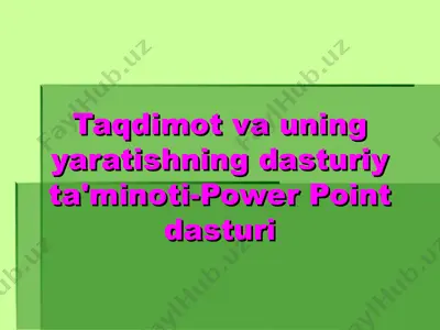 power point dasturi — PPT
