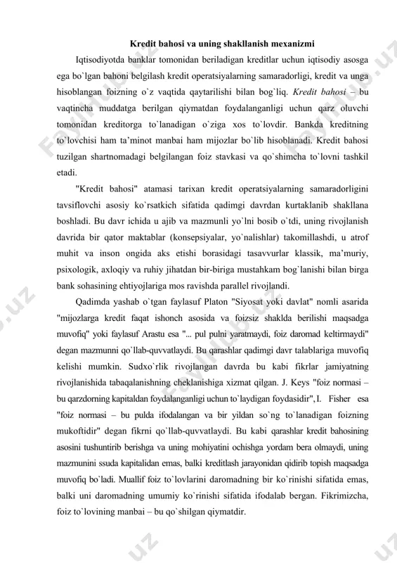 kreditning bahosi va unga ta’sir qiluvchi omillar - Page 2