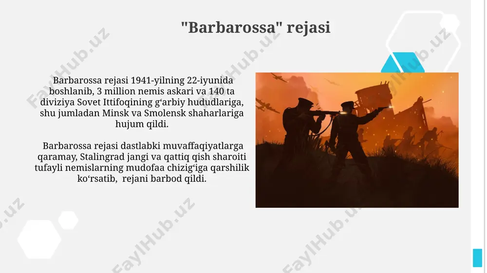 janglar natijasida juda ko'p sonli halok bo'lganlar. sharqiy frontdagi janglarning boshlanishi 1941-yil 22-iyunda germaniya qo'shinlari 3 million kishilik kuch bilan sovet ittifoqiga hujum qilib, “barbarossa” rejasi bo'yicha sharqiy frontdagi urushlarni boshladilar, bu esa moskva va leningrad kabi yirik shaharlarni egallab olishni maqsad qilgan edi. sharqiy frontdagi janglarning boshlanishi bilan, millionlab askarlar va fuqarolar qurbon bo'lib, keng miqyosli qirg'in va vayronagarchiliklarga sabab bo'lgan, bu esa stalingrad jangiga ham ta'sir ko'rsatdi. stalingrad jangidagi qattiq janglar stalingrad jangi davomida ikki tomon ham 2 million kishidan ortiq askar va fuqaroni yo‘qotgan, bu ikkinchi jahon urushi tarixidagi eng qonli janglardan biri bo‘lganini tasdiqlaydi. 1942-yilning kuzida stalingradda 2 millionga yaqin odam halok bo‘lgan, bu shahar aholisining katta qismini tashkil etgan va jangning dahshatli oqibatlarini ko‘rsatadi. stalingrad jangi ahamiyati stalingrad jangi 1942 yilning avgustidan 1943 yilning fevraligacha davom etgan, bu davrda qizil armiya 91000 nemis askarini asir olgan va bu germaniya armiyasining kuchini sezilarli darajada kamaytirdi. stalingrad …