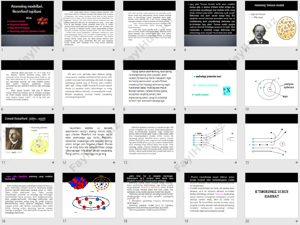 atomning modellari. rezerford tajribasi - Page 2