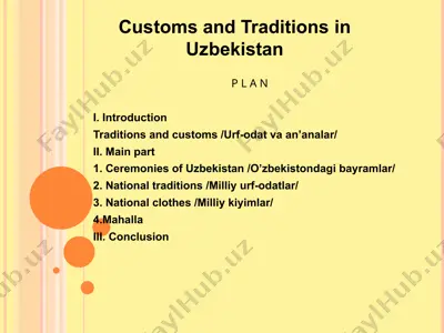 customs and traditions in uzbekistan — PPT