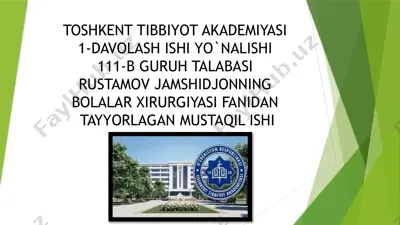 xirurgiyada gaspital infeksiyani profilaktikasi — PPTX