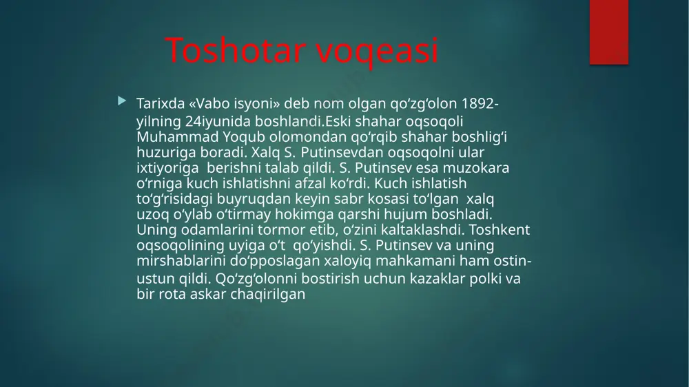 o’rta osiyo xalqlarining milliy-ozodlik uchun kurashlari - Page 4