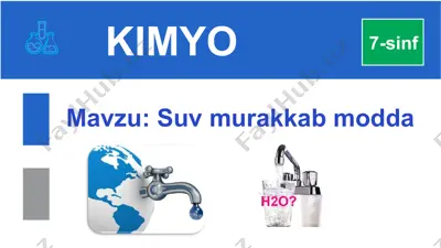 suv murakkab modda — PPT