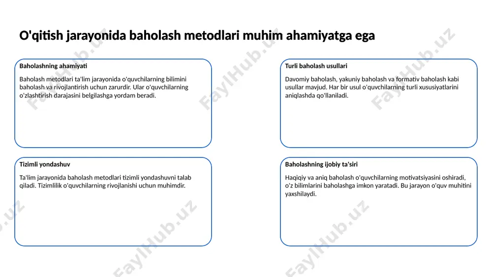 o'qitish metodologiyasi va baholash usullari - Page 5