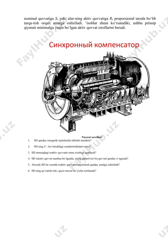 sinxron motor - reaktiv quvvat kompensatori - Page 5